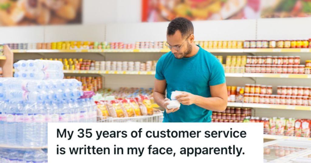 Man shopping in a grocery store