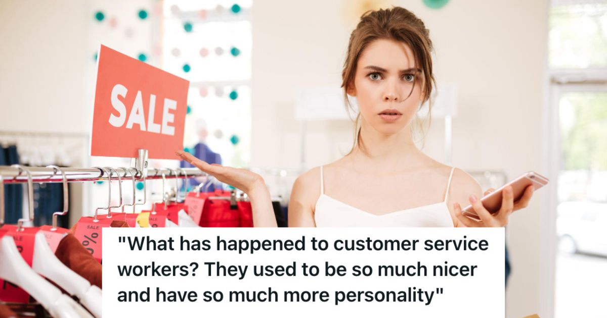 Customer shopping during a sale