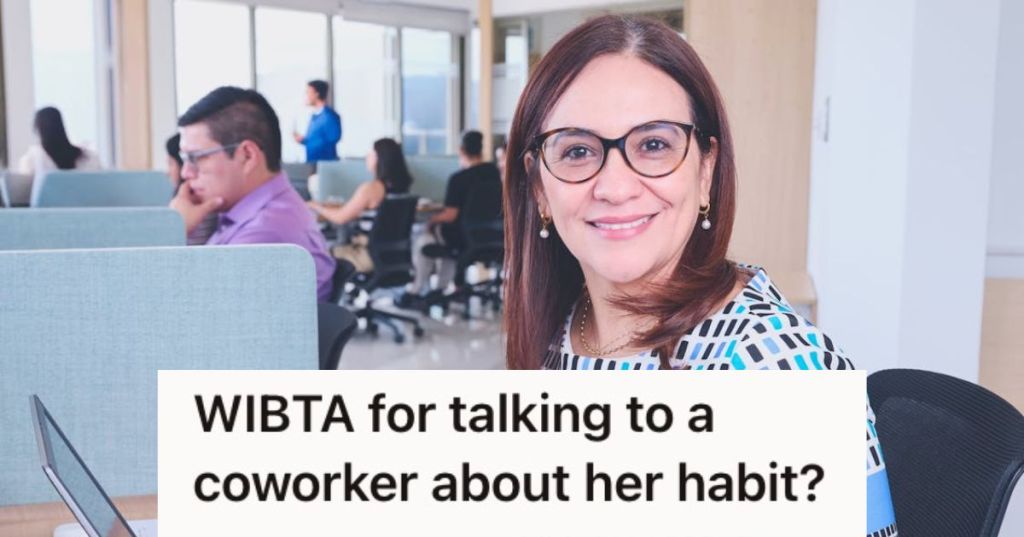 Female employee in the office smiling