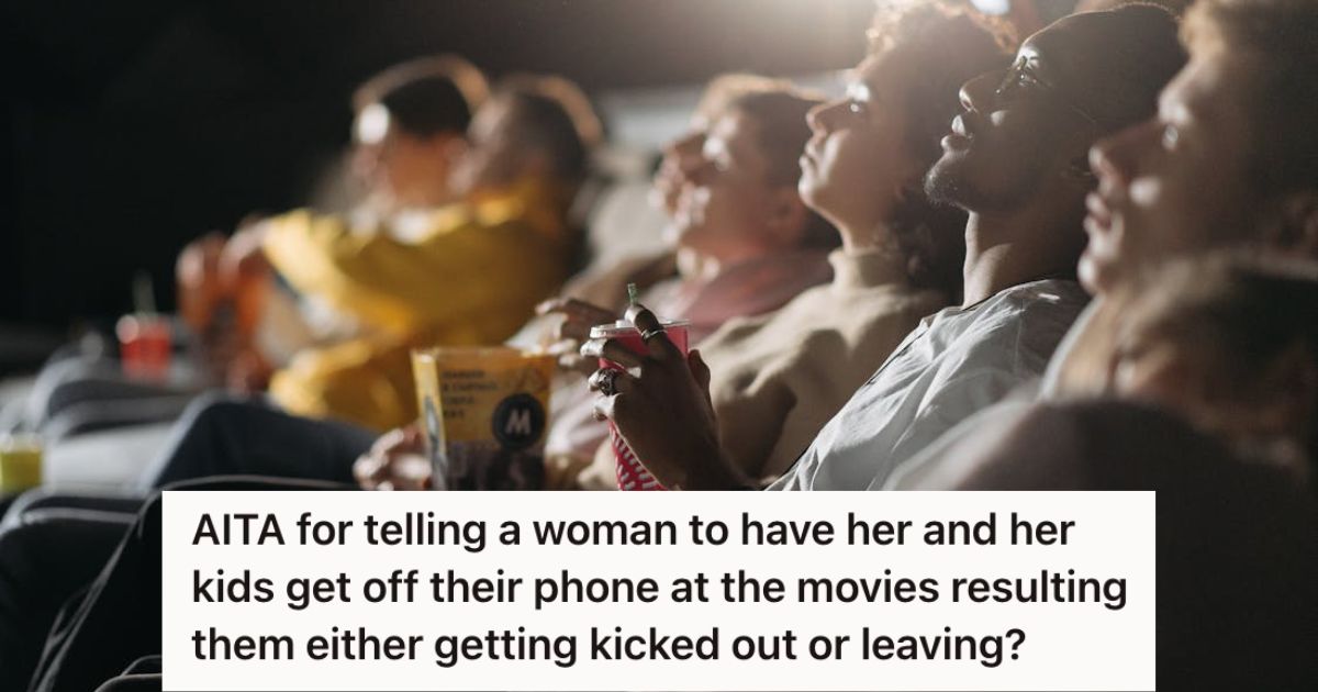 People watching in a movie theater