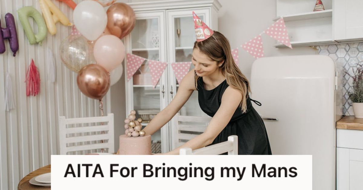 Woman preparing the table for a birthday celebration