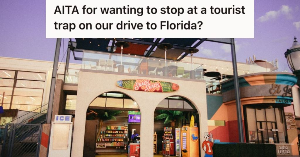 Facade of an old-looking shopping center