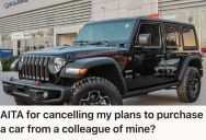 Man Decided To Buy His Colleague’s Jeep, But He Backed Out At The Last Minute And Let His Colleague Know About His Decision Through A WhatsApp Message
