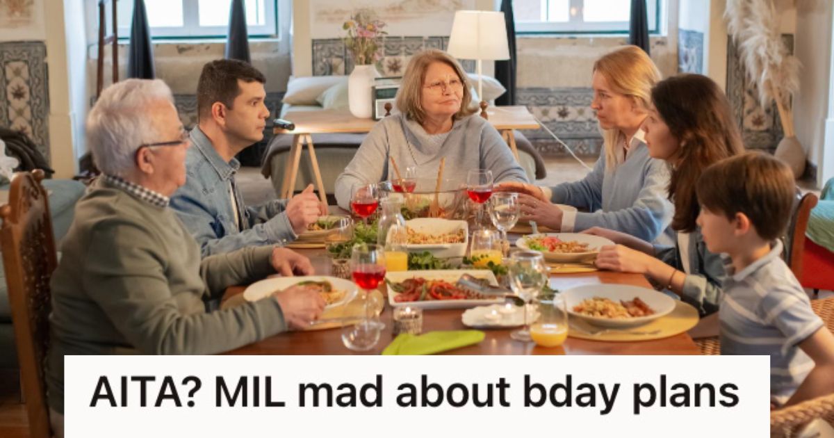 Family having a meal together