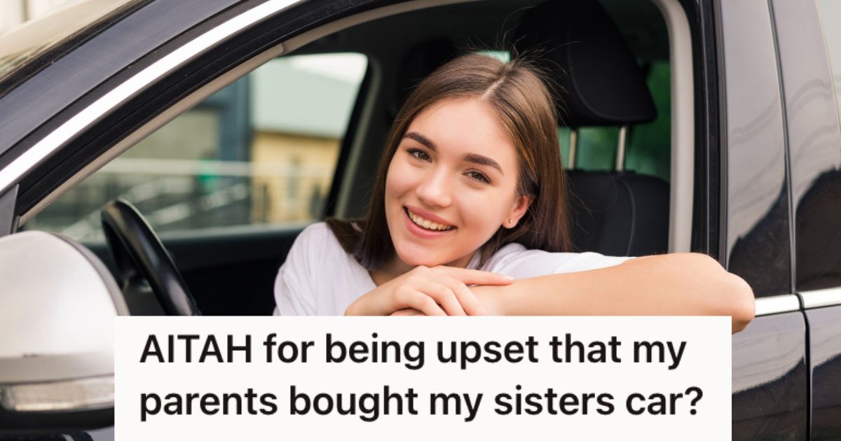 Woman smiling while inside her car