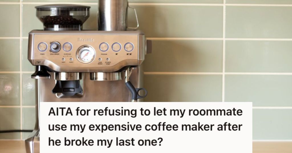 A Breville espresso machine on the kitchen counter