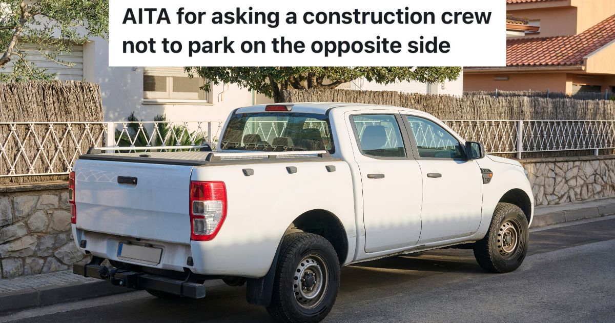 white pickup truck parked on residential street