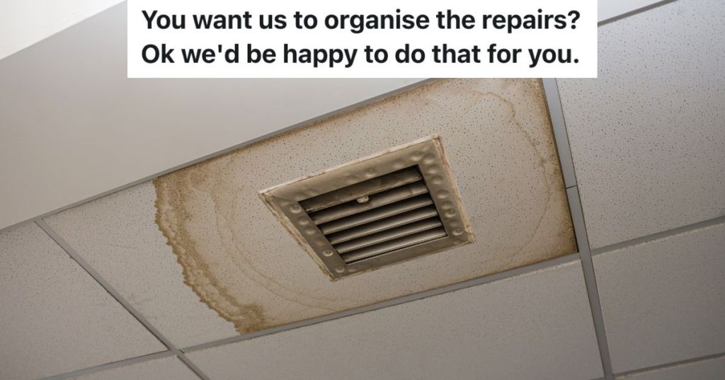 ceiling with water damage