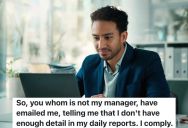 Manager Wants Employees To Go Into Detail About Their Daily Tasks In The Daily Reports, So One Employee Writes Down Every Minute Detail Of His Job