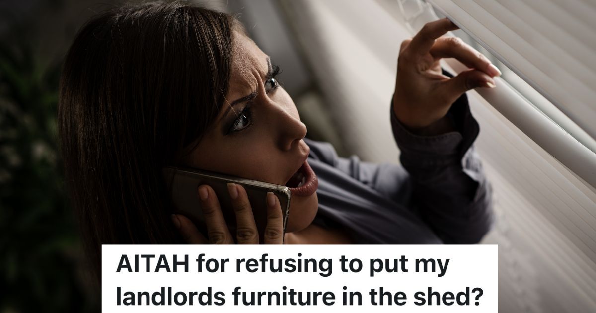 Woman Renting A House Notifies Landlord That The Furniture On The Pool Deck Has Taken Flight Because Of The Wind, And The Landlord Expects Her To Put The Furniture In The Shed