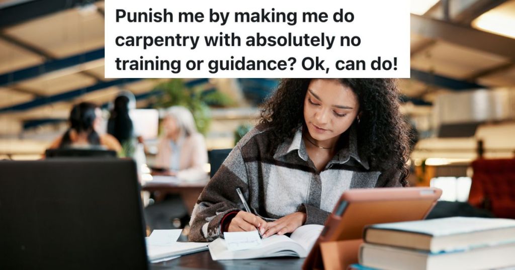 college girl studying