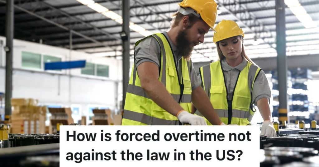 man and woman working in a factory