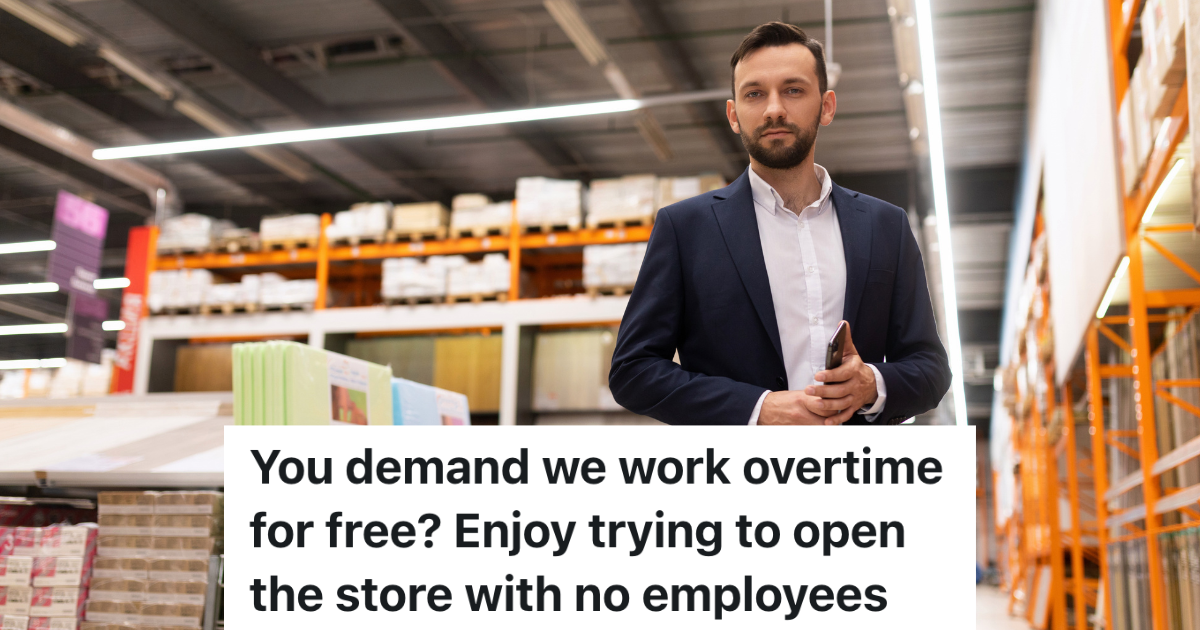 Store Manager Has To Go To The Hospital, So The Regional Manager Takes Over And Makes A Lot Of Changes man in a suit at a hardware store