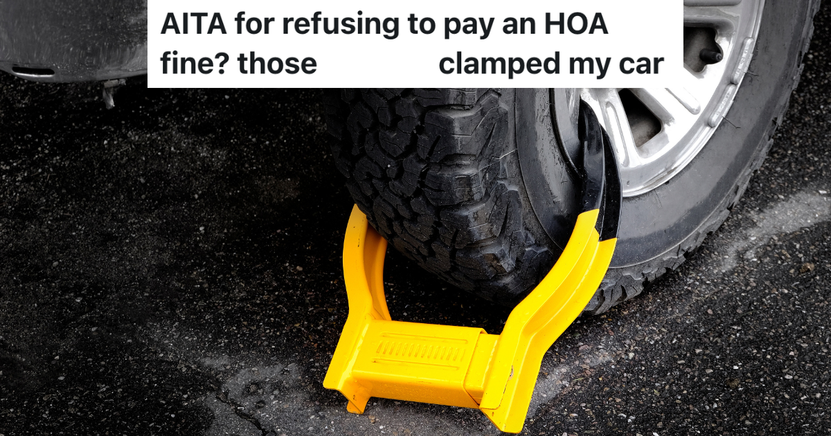 Wheel boot or tire lock on a car tire 