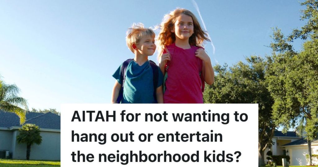 boy and girl walking in neighborhood