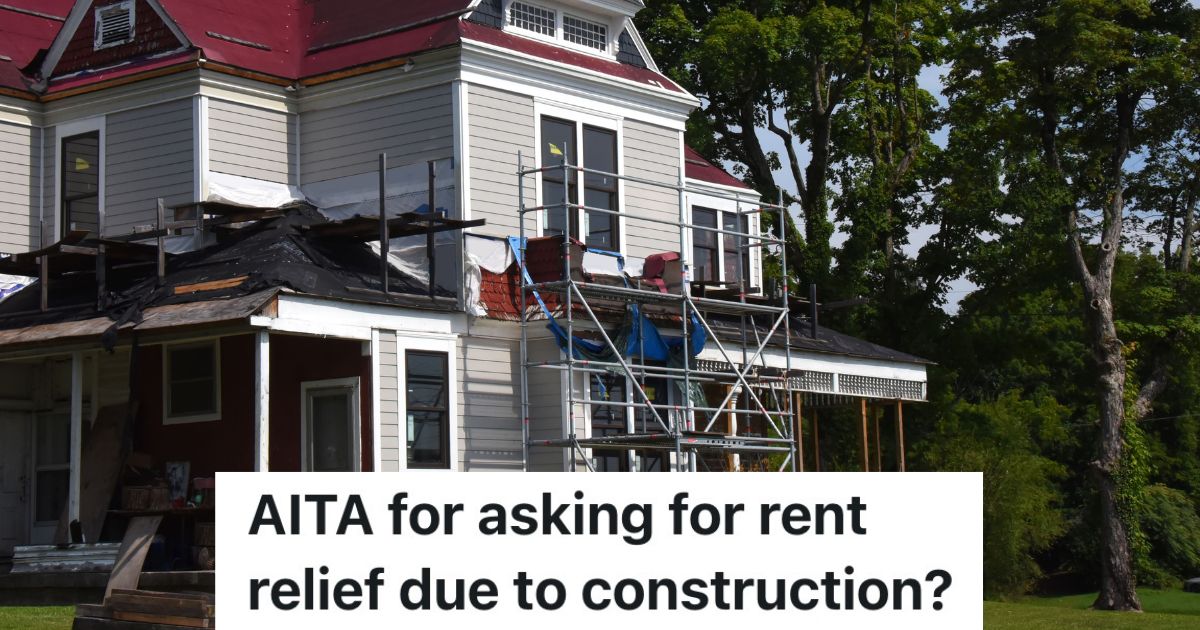 scaffolding outside house due to renovations