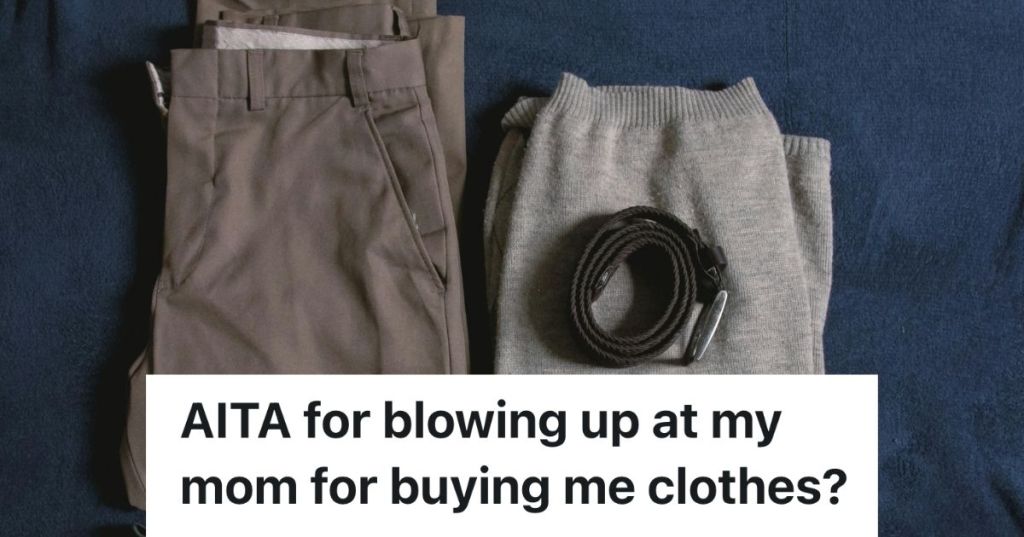 Mens clothing folded on a bed