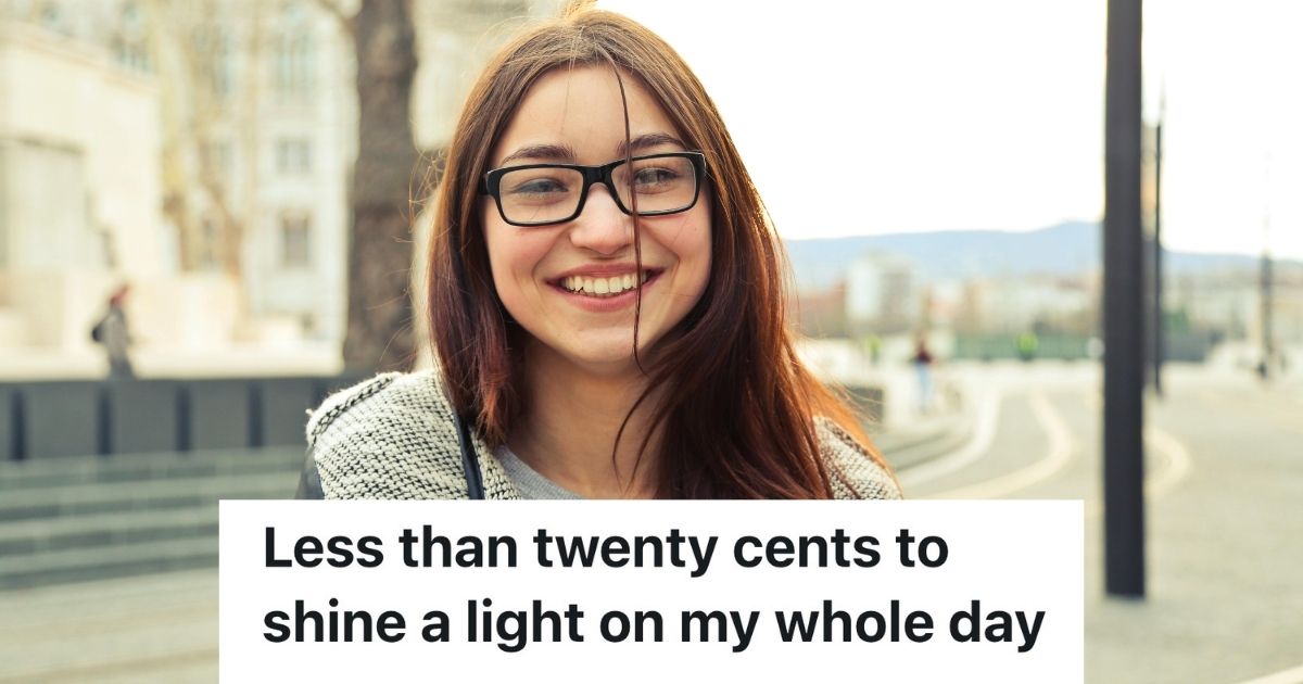 Woman smiling on street in winter coat