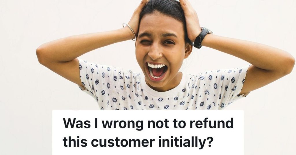 Woman yelling with her hands on her ears