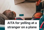 Woman Apologizes To Man For Accidentally Hitting Him With Her Bag On An Airplane, But He Won’t Accept Her Apology And They Get Into A Tense Fight In The Aisle