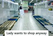 Cashier Stood Outside Telling Customers The Grocery Store Was Closed After A Power Outage Shut Everything Down, But One Shopper Still Tried To Come Inside Anyway