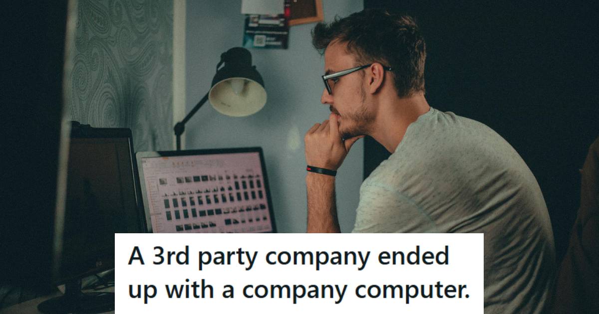 Man sitting at his computer trying to locate a missing computer