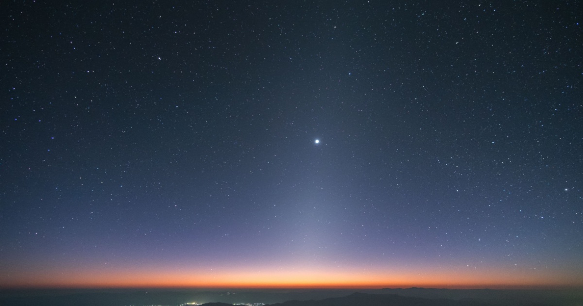 Night sky with zodiacal light