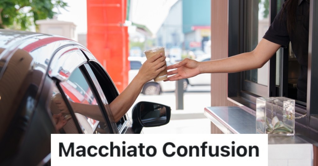 woman getting a coffee