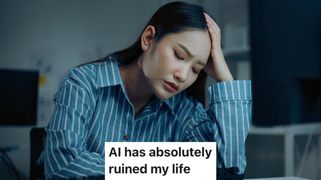 woman all stressed out