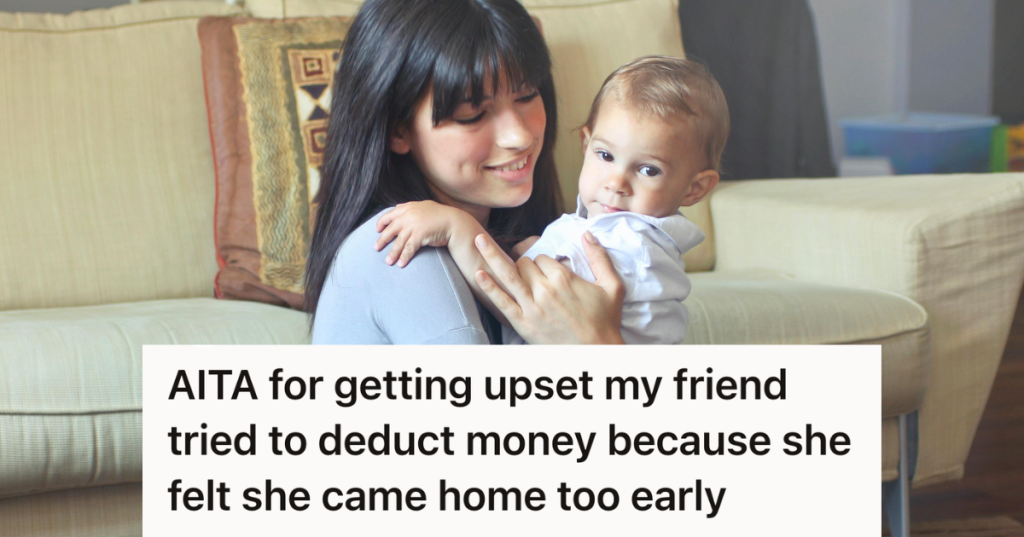 babysitter holding an infant