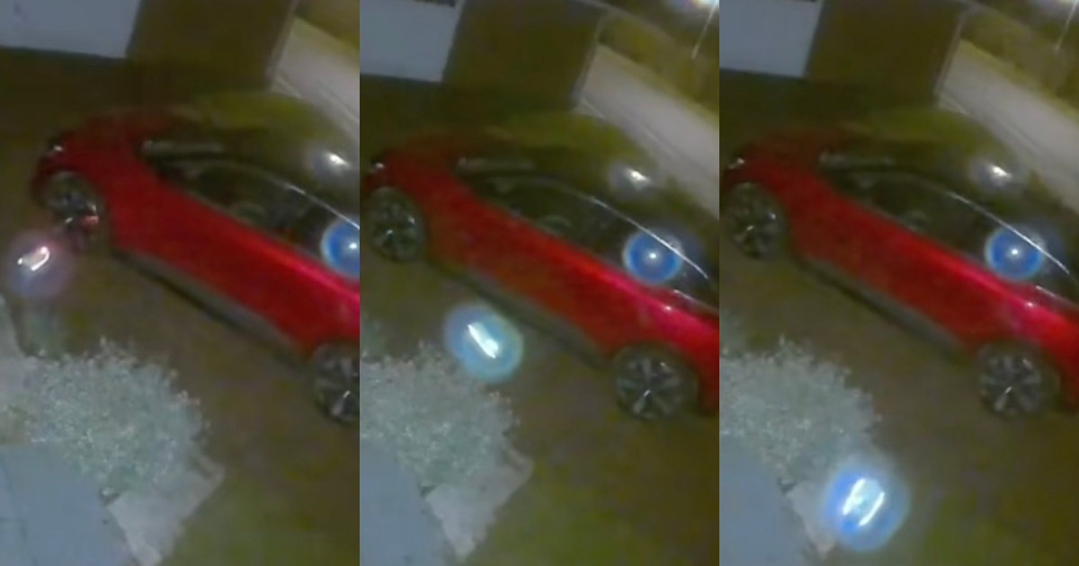 glowing orb by a car