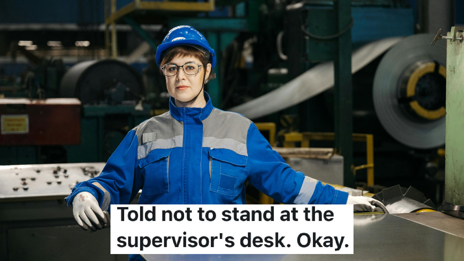 bored factory worker