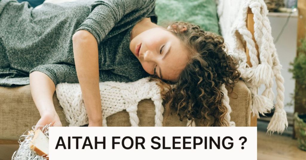 Woman sleeping on the couch