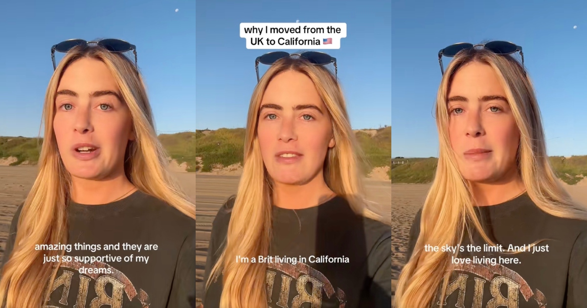 A Woman Shares the Real Reason She Left the UK for California woman on a beach