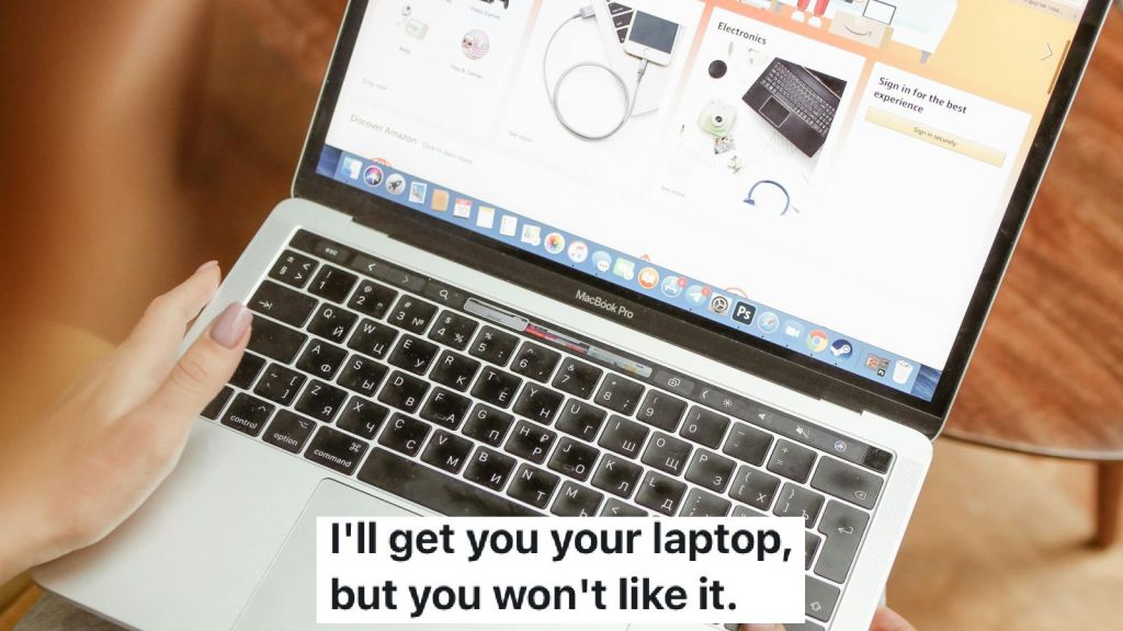 woman shopping on a laptop