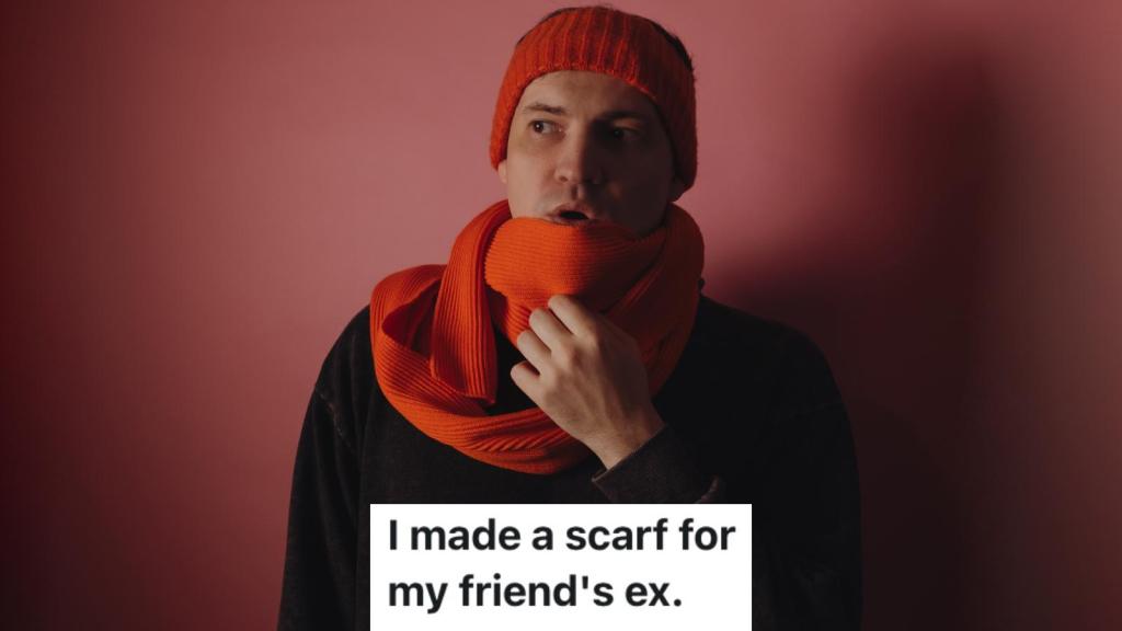 man wearing a scarf