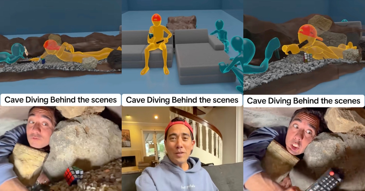 man creating a video