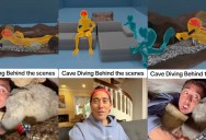 An Illusionist Showed Viewers How He Went “Cave Diving” Under His Couch