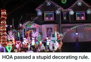 HOA Tried To Stop Residents From Leaving Decorations Up Too Long After Holidays, So One Homeowner Fought Back By Rotating Decorations For Every Holiday On The Calendar