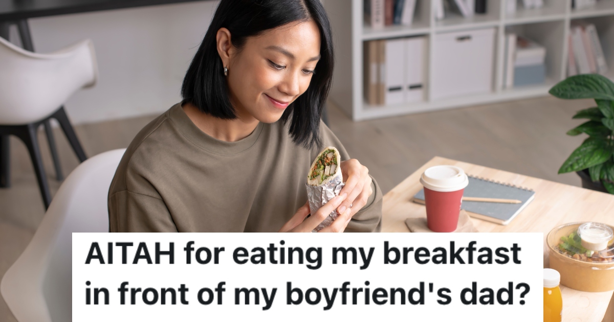 woman eating a burrito