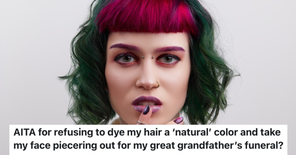 woman with green hair