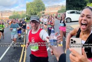 A Runner Stole The Water A Man Tried To Hand To His Girlfriend When She Was Running A Marathon