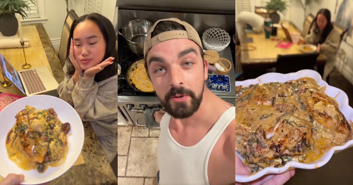 man cooking a dinner
