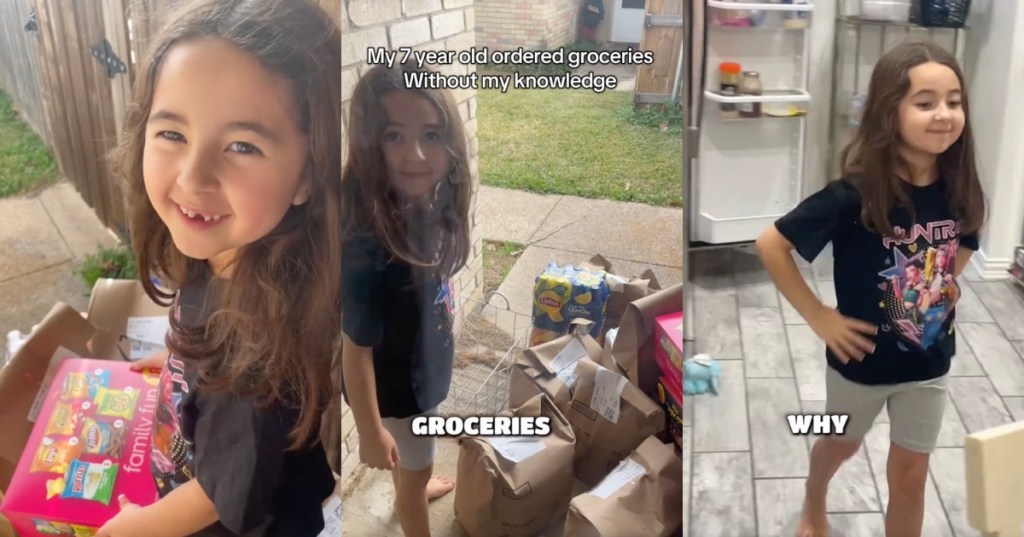 girl who ordered groceries