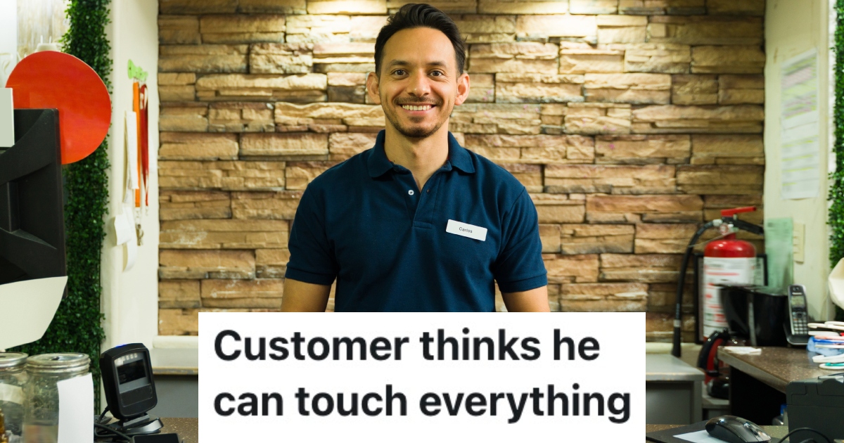 man working in a store