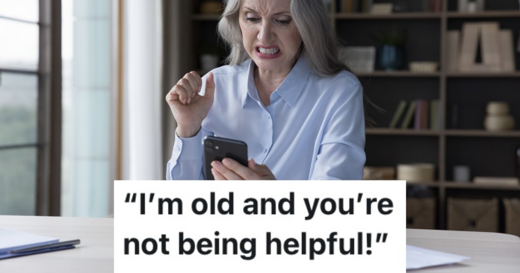 woman looking at her phone