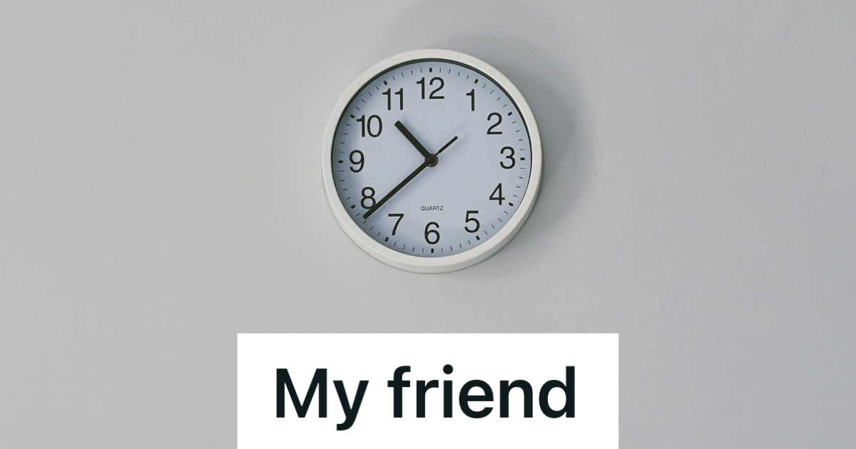 clock against a white wall