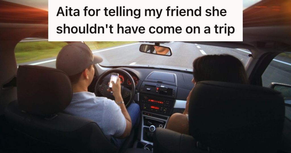 couple driving in the car