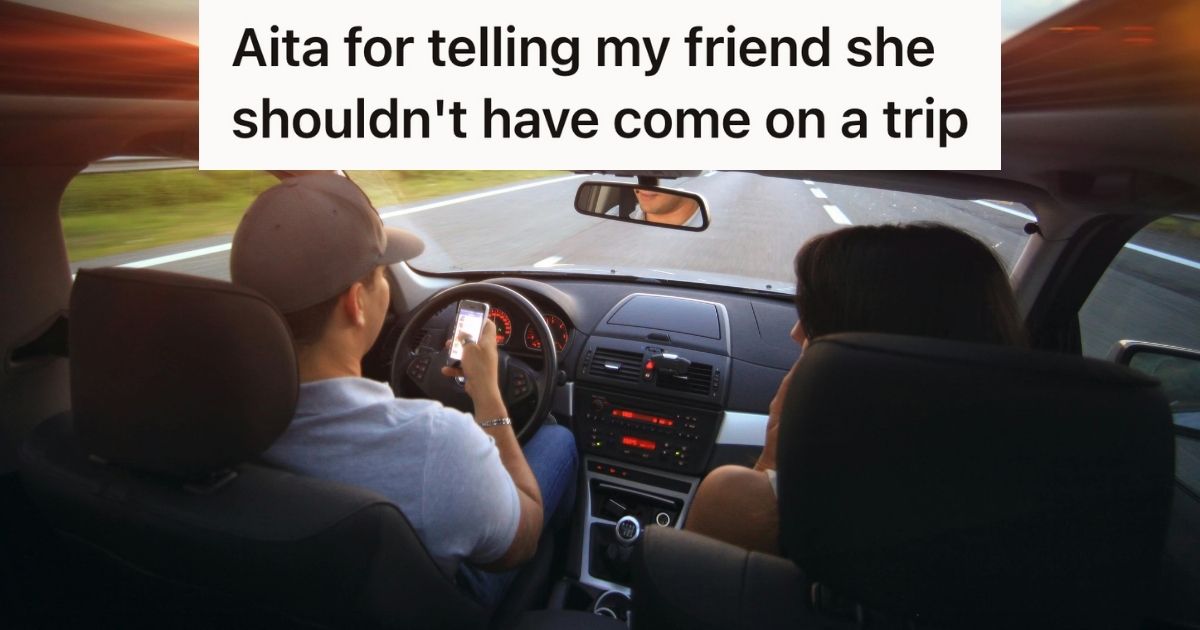 couple driving in the car