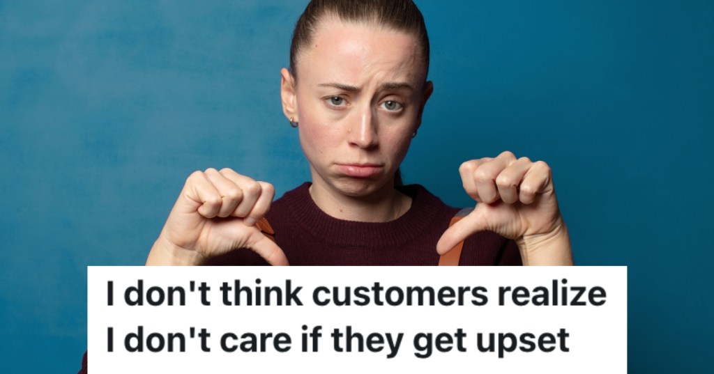 woman giving thumbs down